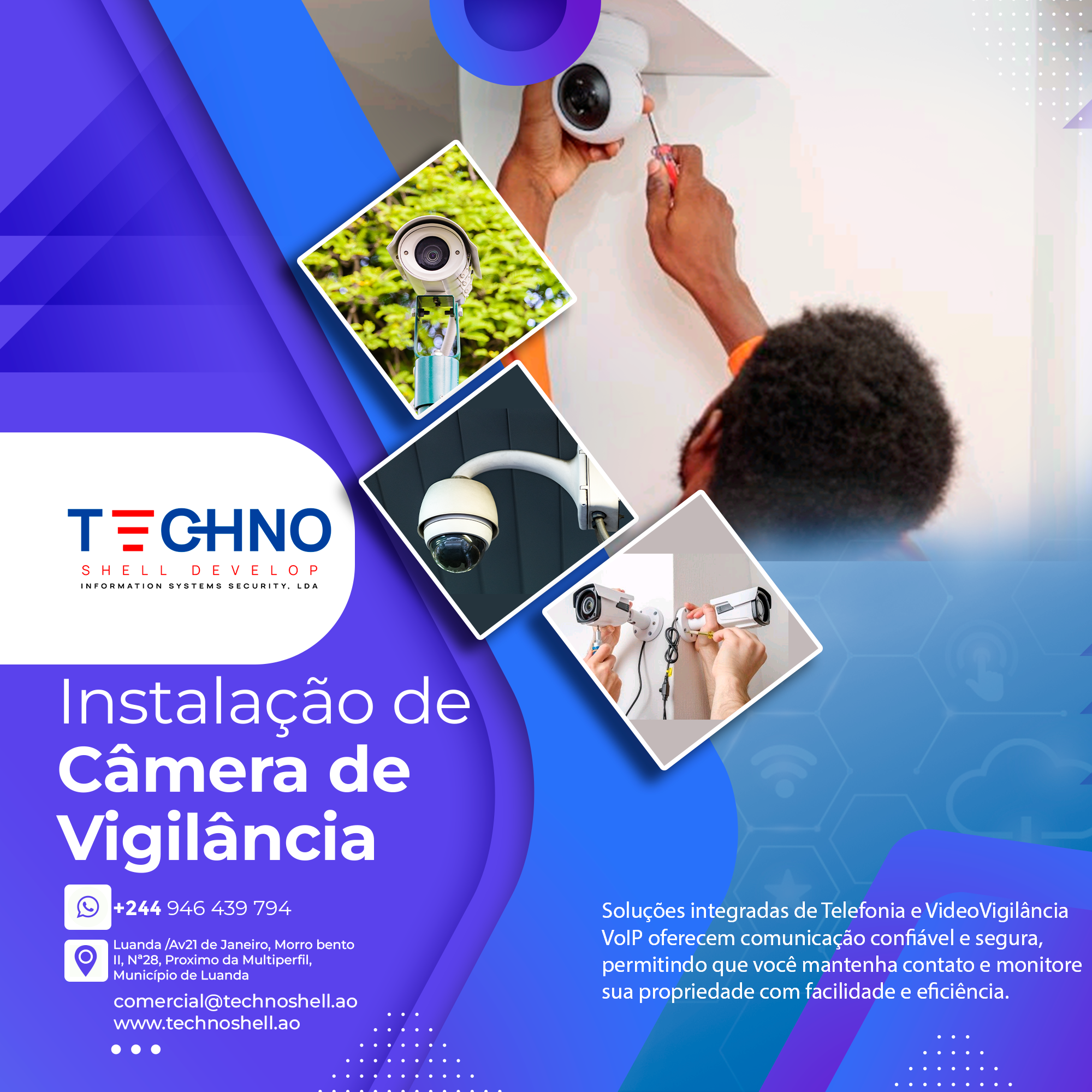 Instalação de Câmera de Vigilância