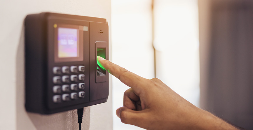 Relógio de ponto biométrico